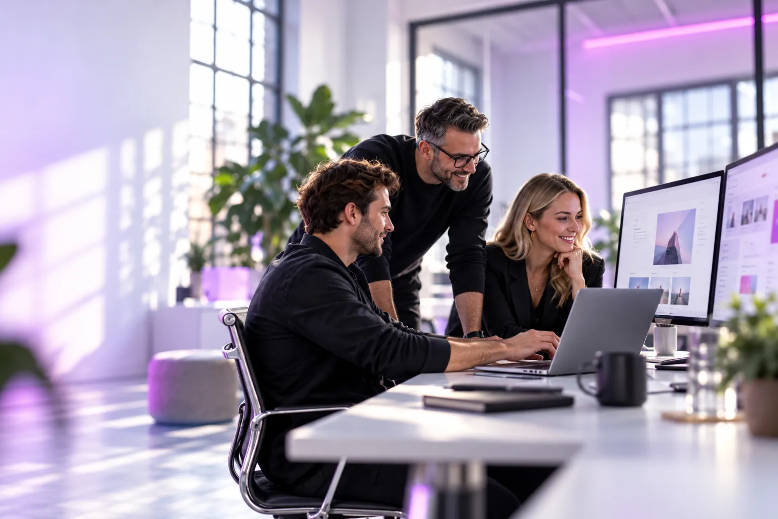 Webprofessionals aan een digitale productieomgeving